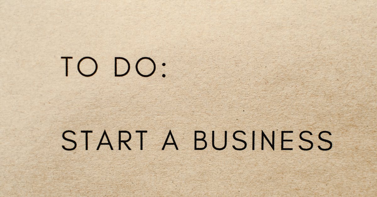A close-up shot of a to-do list with 'Start a Business' written on it.